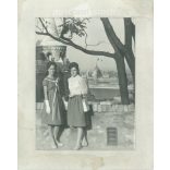 After 1945. Elegant ladies on the Fisherman’s Bastion. Its maker is unknown. Original, cashiered paper image. (2792262)
