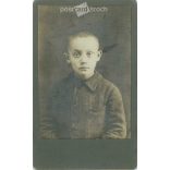 Early 1900s. Studio portrait of young boy. Its maker is unknown. Original  Cabinet card / CDV photo / hardback photo. (2792267)