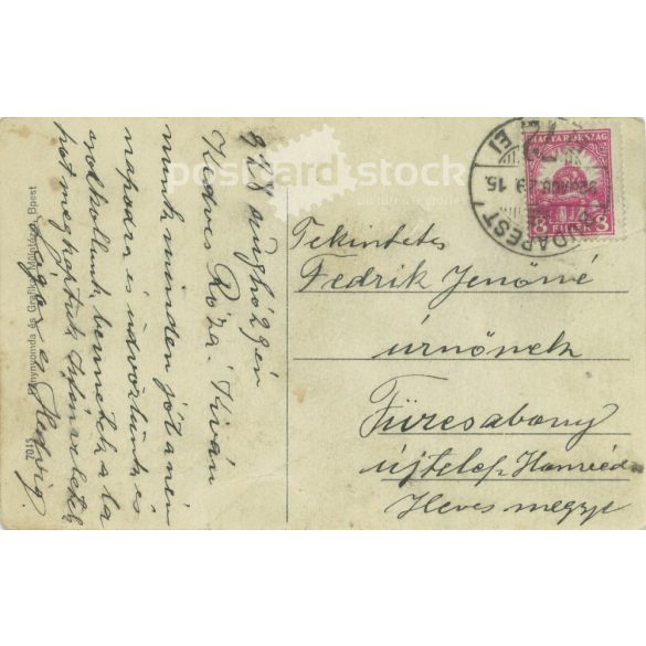 1928 - Studio portrait of an unknown, elegant, young man. It was made at the Fénynyomda és Grafikai Műinzetze, Budapest. Photo sheet, postcard. (2792285)