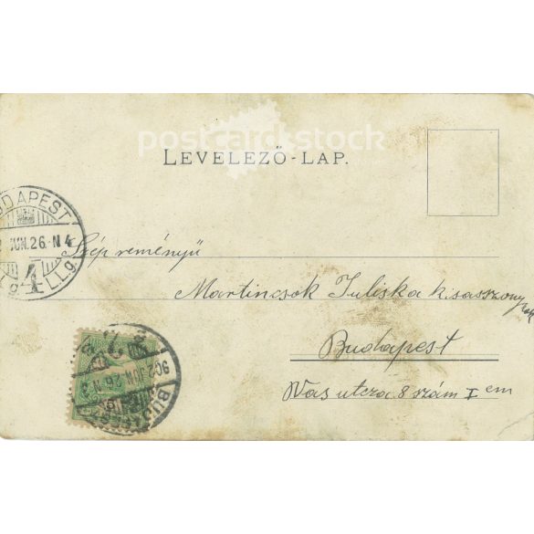 1902 - Lipik spa, old park (today’s Croatia). Made by Schmidt Edgar in Dresden-Budapest. Photo sheet, postcard. (2792287)