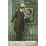 1904 - Romantic postcard, colored photo sheet, with Budapest stamp. (2792294)