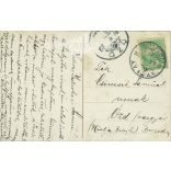 1909 - Romantic postcard, colored photo sheet. (2792296)