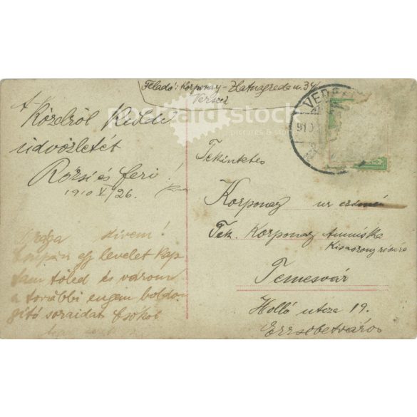 1910 - Actress Klára Küry postcard, photo sheet. (2792307)