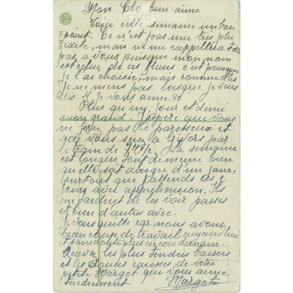 1910s. French birthday greetings. Lithography, with shapes and gilding. (2792318)