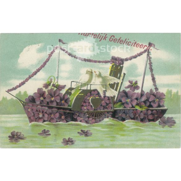 1915 - Sincere congratulations. Dutch, lithographed, embossed and gilded. (2792319)