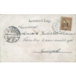 1900 - Greetings to Juliská from the turn of the century. Lithographed, mica dust greeting card. (2792324)