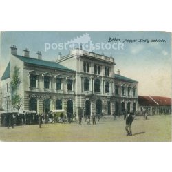   1928 - Békés. Hungarian King Hotel. Colored photo sheet, postcard. (2792326)