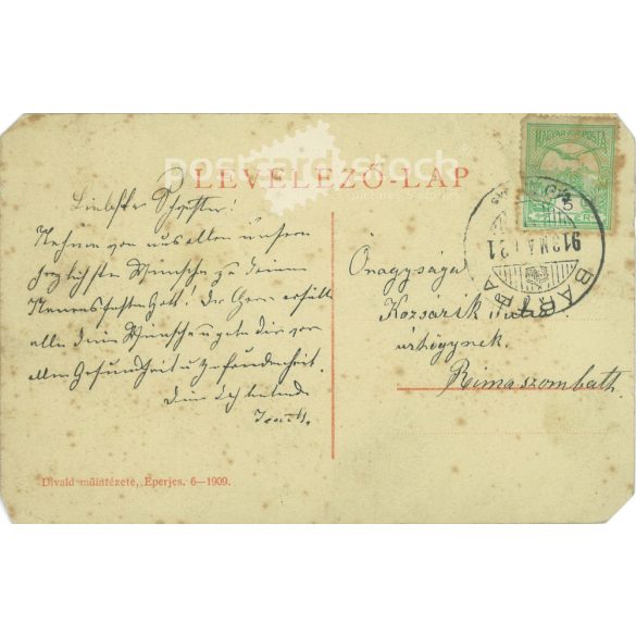 1928 - Bártfa bath. Hunting. The photo was taken by the Divald Art Institute. Photo sheet, postcard. (2792328)