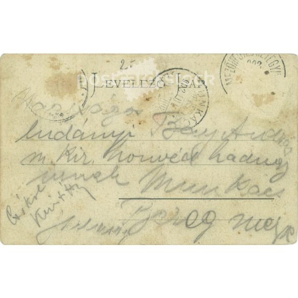 1902 - Greetings from Mezőhegyes. Central hotel. Published by István Cservintzky. Colored photo sheet, postcard. (2792338)