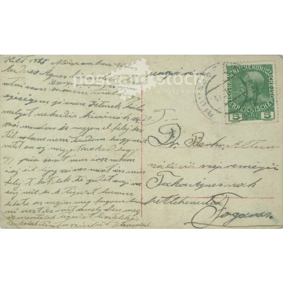 1915 - Young woman in uniform with a cigarette. Colored photo sheet, postcard. (2792341)