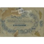 Early 1900s. Studio shot of father and son. Their identities are unknown. The photo. It was taken in the photographic studio of István Goszleth and his Son, in Budapest. Original  Cabinet card / CDV photo / hardback photo. (2792351)