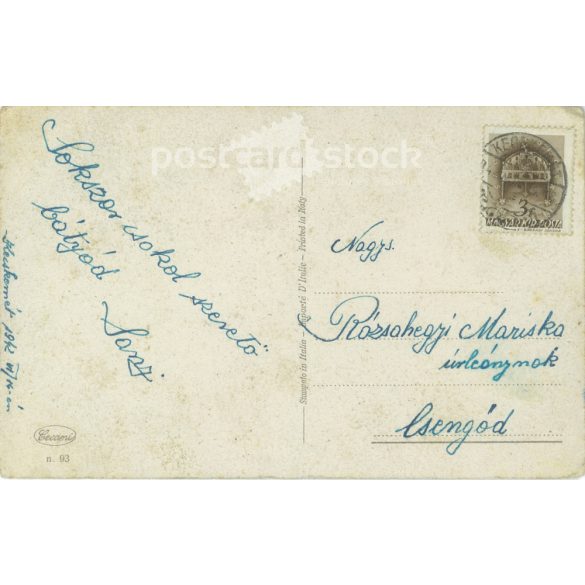 1942 - Romantic old postcard, photo sheet. (2792362)