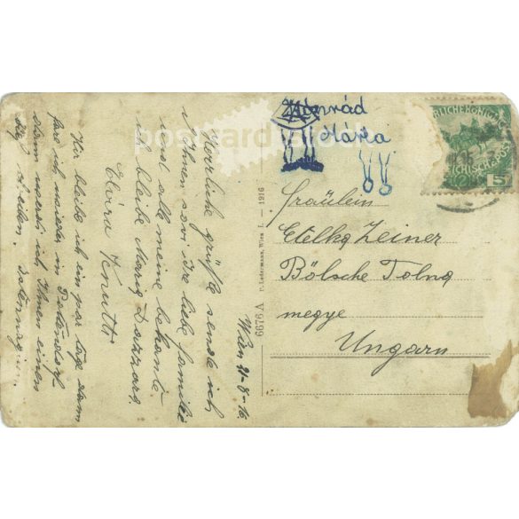 1916 - Vienna, Nordbahnhof. Colored photo sheet, old postcard. (2792363)