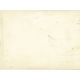 1930s. Elegant woman in a hat with a bag. Black and white old photo sheet, postcard. Cut. (2792368)