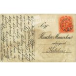 1938 - Romantic old postcard, sepia photo sheet. (2792383)