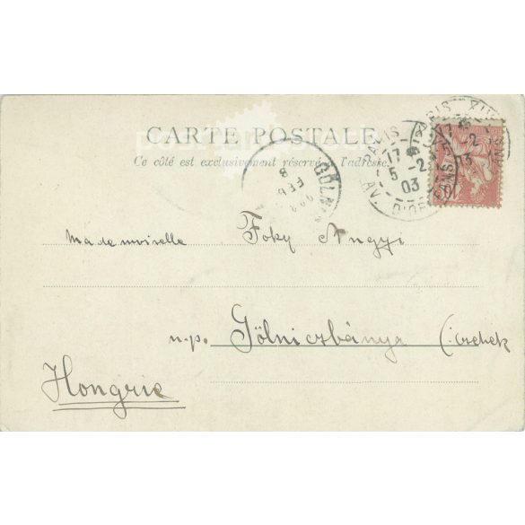 1903 - Paris, „singing beggars” on the street. Black and white photo sheet, old postcard. (2792390)