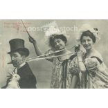 1905 - French humorous old postcard. Black and white photo sheet. (2792392)