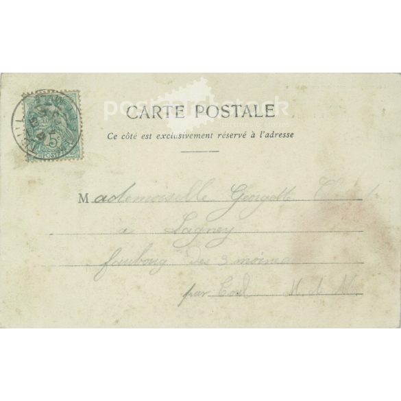 1905 - French humorous old postcard. Black and white photo sheet. (2792392)