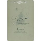 1906 - Half-length photo of a young woman, taken in the Genre photography and painting studio in Budapest. Old photo / Cabinet photo / hardback photo. (2792394)