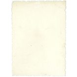 1930s. Young woman in a hat on a boat. Black and white original paper image, old photo. (2792403)