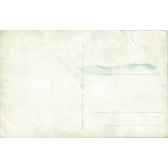 1930s. Parking car and its driver. Its maker is unknown. Black and white original paper image, old photo. (2792414)