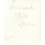 1955 - Germany. Road rest. Car tour in the mountains. Black and white original paper image, old photo. (2792415)