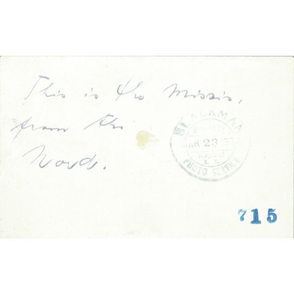 1934 - Germany. The photo was taken by the Blackman photo studio. An impressive car with an unknown lady owner. Black and white original paper image, old photo. (2792417)