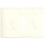 1950s. Germany. A young boy stands in front of a car in the mountains. The creator of the image is unknown. Black and white original paper image, old photo. (2792427)