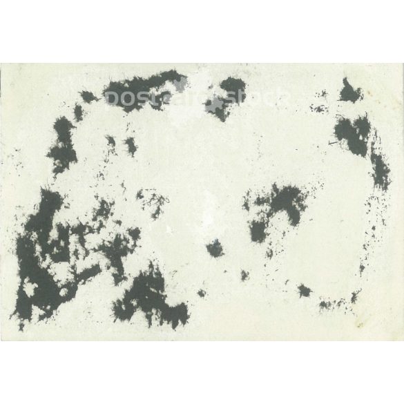 1950s. Germany. Children on a stationary motorcycle in the yard. The creator of the image is unknown. Black and white original paper image, old photo. (2792428)