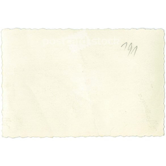 1940s. Germany. Young people on a road trip outdoors. Its maker is unknown. Black and white original paper image, old photo. (2792434)