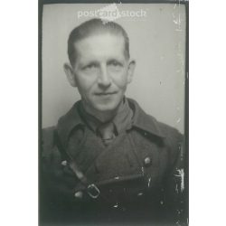   1933. Germany. A young man, presumably a soldier. Black and white original paper image, old photo. (2792460)