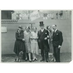   1929. Germany. Fun company. Black and white original paper image, old photo. (2792461)