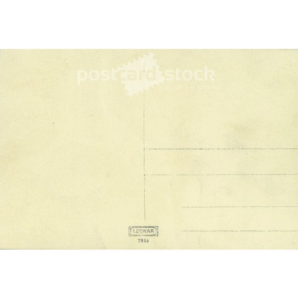 1930s. Germany. Employees of a company in work clothes, group photo in the yard. Original paper image, old postcard, photo sheet. (2792471)