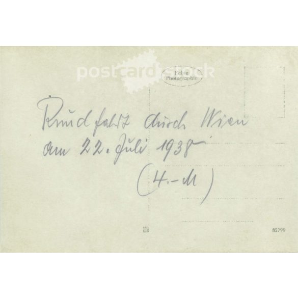 1938. Austria. Austro Bus Wien. Bus with passengers. Original paper image, old postcard, photo sheet. (2792497)