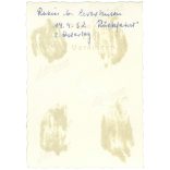 1952. Germany. Young lady with motorbike. The creator of the picture and the person on it are unknown. Black and white original paper image, old photo. (2792506)