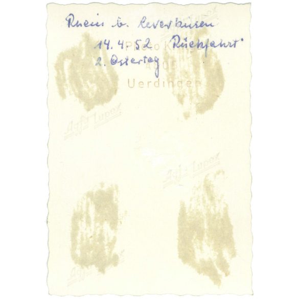 1952. Germany. Young lady with motorbike. The creator of the picture and the person on it are unknown. Black and white original paper image, old photo. (2792506)