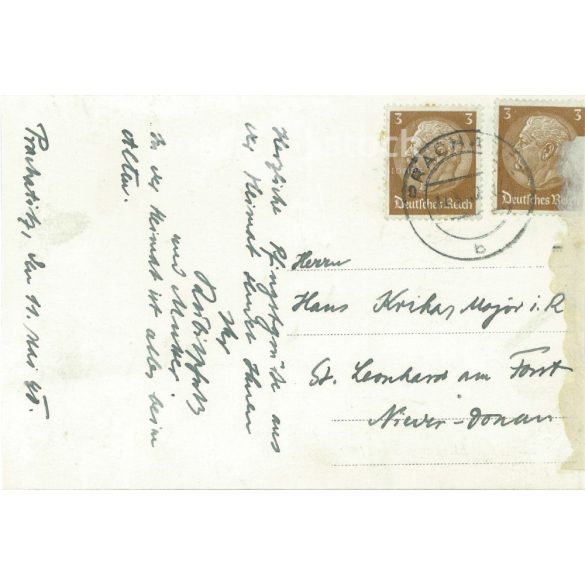 1945. Germany. Daily number. The creator of the picture and the person on it are unknown. Original paper image, old postcard, photo sheet. (2792508)