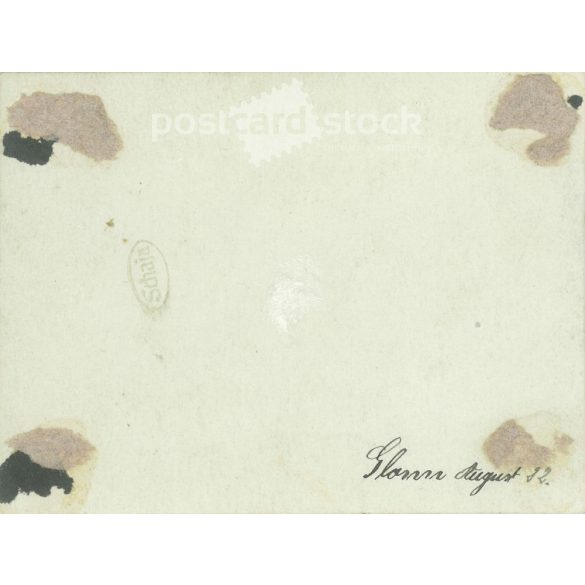 1922. Germany. Young lady on a forest hammock. The creator of the picture and the person on it are unknown. Black and white original paper image, old photo. (2792517)