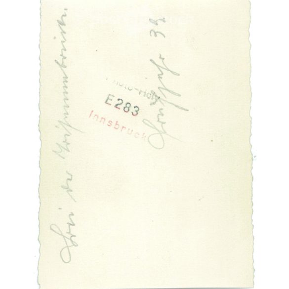 1939. Germany. Motorcycle tour in the mountains. The creator of the picture and the person on it are unknown. Black and white original paper image, old photo. (2792525)