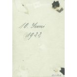 1922. Germany. Sad twins. The creator of the picture and the identity of the people on it are unknown. Black and white original paper image, old photo. (2792529)