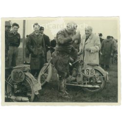   1951. Germany. Motor racing. The picture was taken by Karl Götz, Nuremberg. Black and white original paper image, old photo. (2792532)