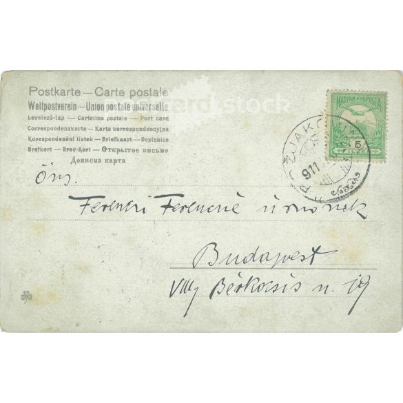 1911 - Art reproduction, old postcard. (2792535)