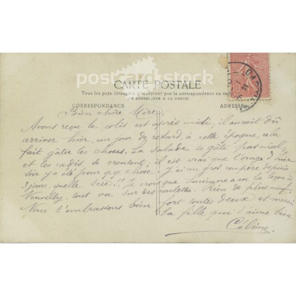 1914 - Romantic old postcard.Színezett fotolap. (2792547)