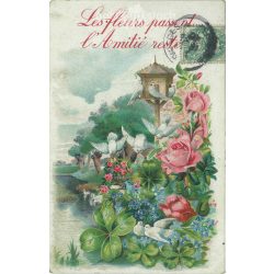   1914 - Romantic old postcard.Embossed, lithographed, unique graphics. (2792548)