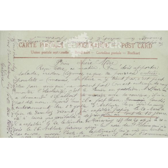 1900s. Romantic old postcard. Colored photo sheet. (2792550)