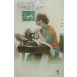 1900s. Romantic old postcard. Colored photo sheet. (2792551)