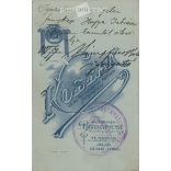 1912. Studio shot depicting István Hoppa. Produced by József Kossak’s photography studio. Old photo, business card, CDV photo. (2792555)