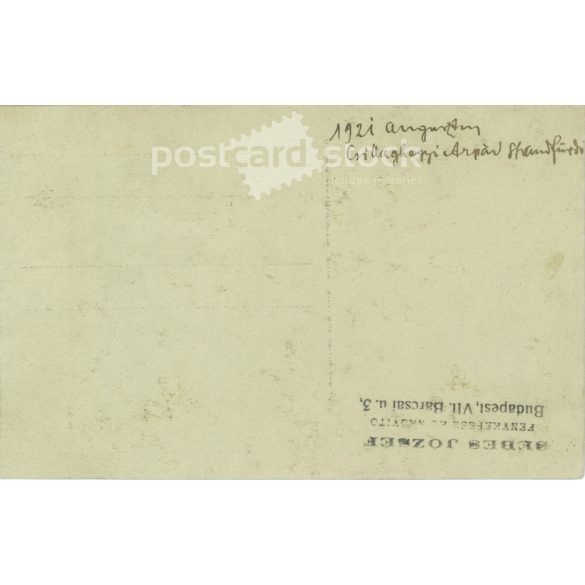 1921. Csillaghegy Árpád Beach Bath. Group photo of bathers. It was made by the photography studio of József Sebes. Original paper image. Old photo. Black and white photo sheet, postcard. (2792559)