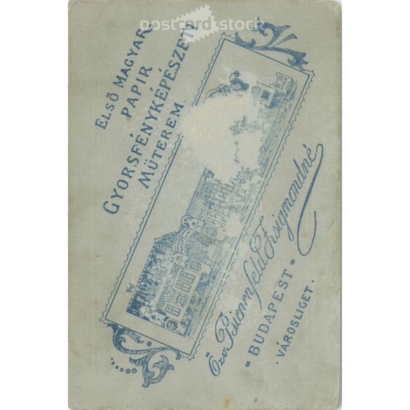 Early 1900s. Group photo of brothers. Zsigmondné Bienenfeld, photography studio, Budapest, Városliget. Old photo, original cabinet photo / hardback photo. (2792566)