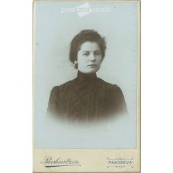   The work of Károly Rechnitzer’s photography studio. Early 1900s. Pančova, Serbia. Studio photo by Katharine Kernweis. Old photo, business card, CDV photo. (2792575)